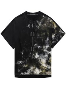 Julius t-shirt en coton à imprimé tie-dye - Noir