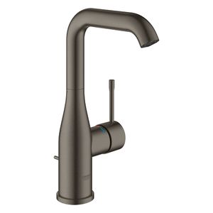 Wastafelmengkraan Grohe Essence 1 Hendel Met Waste L Hard Graphite Geborsteld