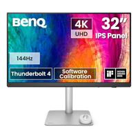 BenQ PD3226G 32” 4K UHD (3840x2160) 144Hz monitor voor ontwerpers, IPS, 95% P3, 100% sRGB, 90W Thunderbolt 4, softwarekalibratie, KVM, daisychain, reflectievrij nano Matte Panel, in hoogte verstelbaar