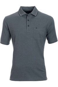 Casa Moda Casual Fit Polo shirt Korte mouw antraciet