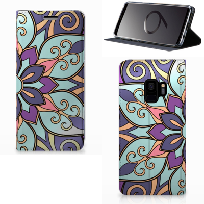 Samsung Galaxy S9 Smart Cover Purple Flower