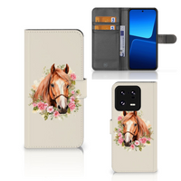 Telefoonhoesje met Pasjes voor Xiaomi 13 Pro Paard - thumbnail