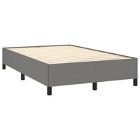 vidaXL Bedframe stof donkergrijs 120x190 cm, bed, ledikant, tweepersoonsbed, slaapmeubel, bedbodem, bedden, slaapmeubels, slaapmeubelen, ledikanten
