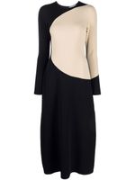 Tory Burch robe mi-longue à design colour block - Noir - thumbnail