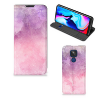 Bookcase Motorola Moto G9 Play Pink Purple Paint