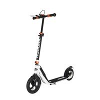 Hudora BigWheel Air Dual Brake Luchtbanden-scooter, grote wheel scooter met handrem 230 mm zwart/wit