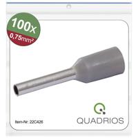 Quadrios 22C426 Adereindhulzen 0.75 mm² Deels geïsoleerd Grijs 1 set(s) - thumbnail