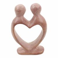 Abstract Zeepstenen Beeldje Verliefd Stel