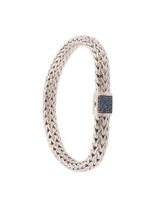 John Hardy bracelet Classic Chain 7.5 mm pavé de saphirs - Argent