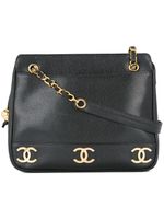 CHANEL Pre-Owned 1991-1994 logo chain shoulder bag - Noir - thumbnail