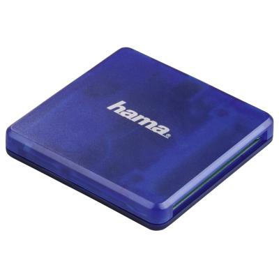 Hama USB-2.0-multi-kaartlezer SD/microSD/CF Blauw Hama USB-2.0-multi-kaartlezer SD/microSD/CF Blauw