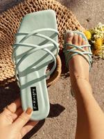 Stevig Kleur Kruis Band Slippers