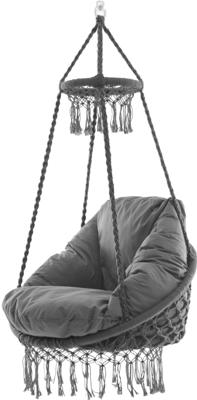 Vivere Deluxe Macrame Hangmatstoel (Kleur: grijs) Vivere Deluxe Macrame Hangmatstoel (Kleur: grijs)