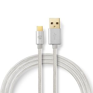 Nedis USB-Kabel | USB-A Male naar USB-C Male | 480 Mbps | 2 m | 1 stuks - CCTB60600AL20 CCTB60600AL20