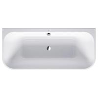 Duravit HappyD.2 bad acryl half vrijstaand 180x80x46cm met paneel wit 700318000000000