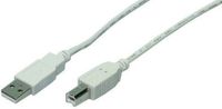 LogiLink 3m USB 2.0 USB-kabel USB A USB B Grijs - thumbnail