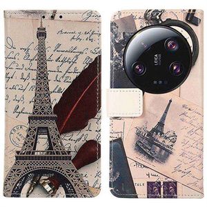 Glam Series Xiaomi 13 Ultra Portemonnee Hoesje - Eiffeltoren