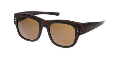 FitOfar overzetzonnebril bruin dames met bruine lens VZ0038B