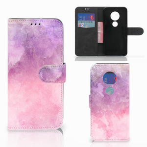 Hoesje Motorola Moto G7 | G7 Plus Pink Purple Paint