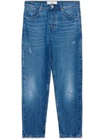 AMI Paris logo-patch straight-leg jeans - Bleu