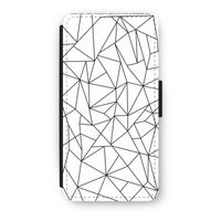 Geometrische lijnen zwart: iPhone 8 Plus Flip Hoesje