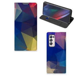 OPPO Find X3 Neo Stand Case Polygon Dark