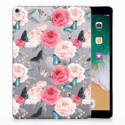 Apple iPad Pro 10.5 Siliconen Hoesje Butterfly Roses Apple iPad Pro 10.5 Siliconen Hoesje Butterfly Roses