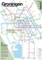 Wandkaart - Stadsplattegrond Groningen Metro Transit Map - Metrokaart