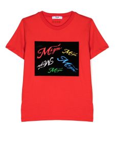 MSGM Kids t-shirt à logo imprimé - Rouge