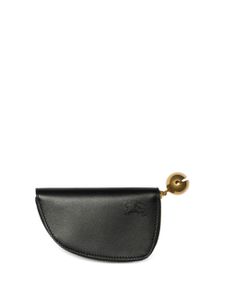 Burberry porte-monnaie Shield en cuir - Noir