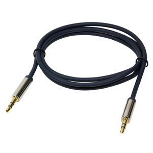 LogiLink CA10030 Jackplug Audio Aansluitkabel 0.30 m Donkerblauw (mat)