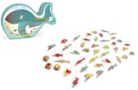 Scratch kleurenspel vissen 8 cm hout rood 43-delig