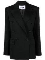 MSGM blazer à boutonnière croisée - Noir