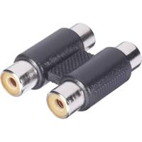 BKL Electronic 1102028 1102028 Cinch Audio Adapter [2x Cinch-koppeling - 2x Cinch-koppeling] Zwart - thumbnail