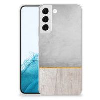 Samsung Galaxy S22 Plus Bumper Hoesje Wood Concrete