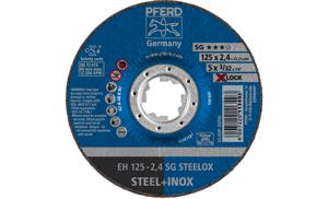 PFERD SG STEELOX 61340125 Doorslijpschijf gebogen 125 mm 25 stuk(s) RVS, Staal