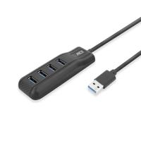 ACT 4-poorts USB 3.2 USB-A hub 50cm zwart