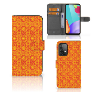 Samsung Galaxy A52 Telefoon Hoesje Batik Oranje