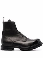 Alexander McQueen bottes Wander en cuir - Noir