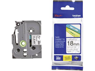 Labeltape brother tze-141 18 mm x 8 m tr / zwart Labeltape brother tze-141 18 mm x 8 m tr / zwart