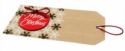 Verhaak kerstetiketten Merry X mass junior papier bruin 8 delig Verhaak kerstetiketten Merry X mass junior papier bruin 8 delig