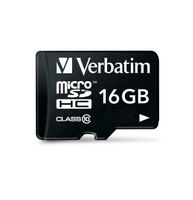 Verbatim MICRO SDHC 16GB CL 10 ADAP microSDHC-kaart 16 GB Class 10 Incl. SD-adapter - thumbnail