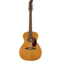 Fender Villager 12-String Aged Natural WN Tortoiseshell Pickguard 12-snarige elektrisch-akoestische westerngitaar met gigbag - thumbnail