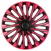 AutoStyle wieldoppen Soho 16 inch ABS zwart/roze set van 4