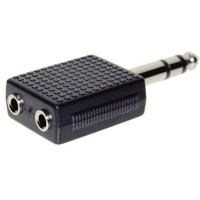 TRU COMPONENTS Jackplug-adapter Jackplug male 6,3 mm - Jackplug female 3,5 mm Stereo Aantal polen: 3 Inhoud: 1 stuk(s) - thumbnail