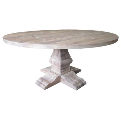 Rocks Eiken Tafel Rond 130cm met kolompoot Rocks Eiken Tafel Rond 130cm met kolompoot