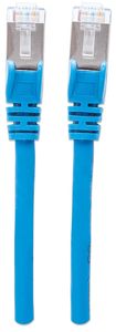 Intellinet 350778 RJ45 Netwerkkabel, patchkabel CAT 6A S/FTP 5.00 m Blauw Folie afscherming, Afscherming gevlochten, Halogeenvrij 1 stuk(s)