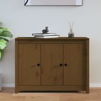 Dressoir 100x35x74 cm massief grenenhout honingbruin - thumbnail