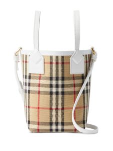 Burberry mini sac cabas London à motif Vintage Check - Tons neutres