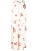 TWINSET pantalon palazzo à fleurs - Tons neutres